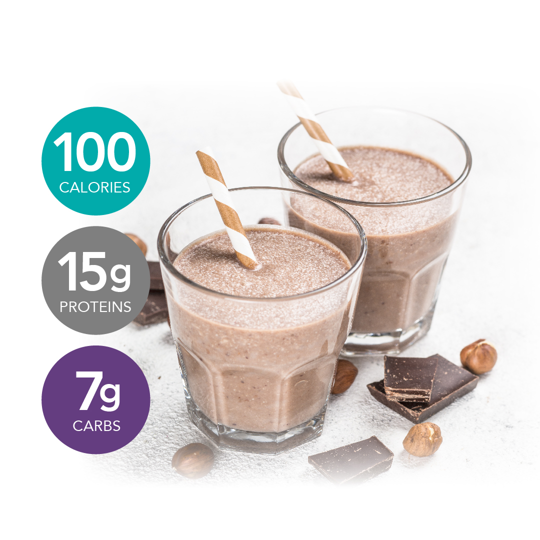 Chocolate Hazelnut Meal Replacement Pudding & Shake • Qvie