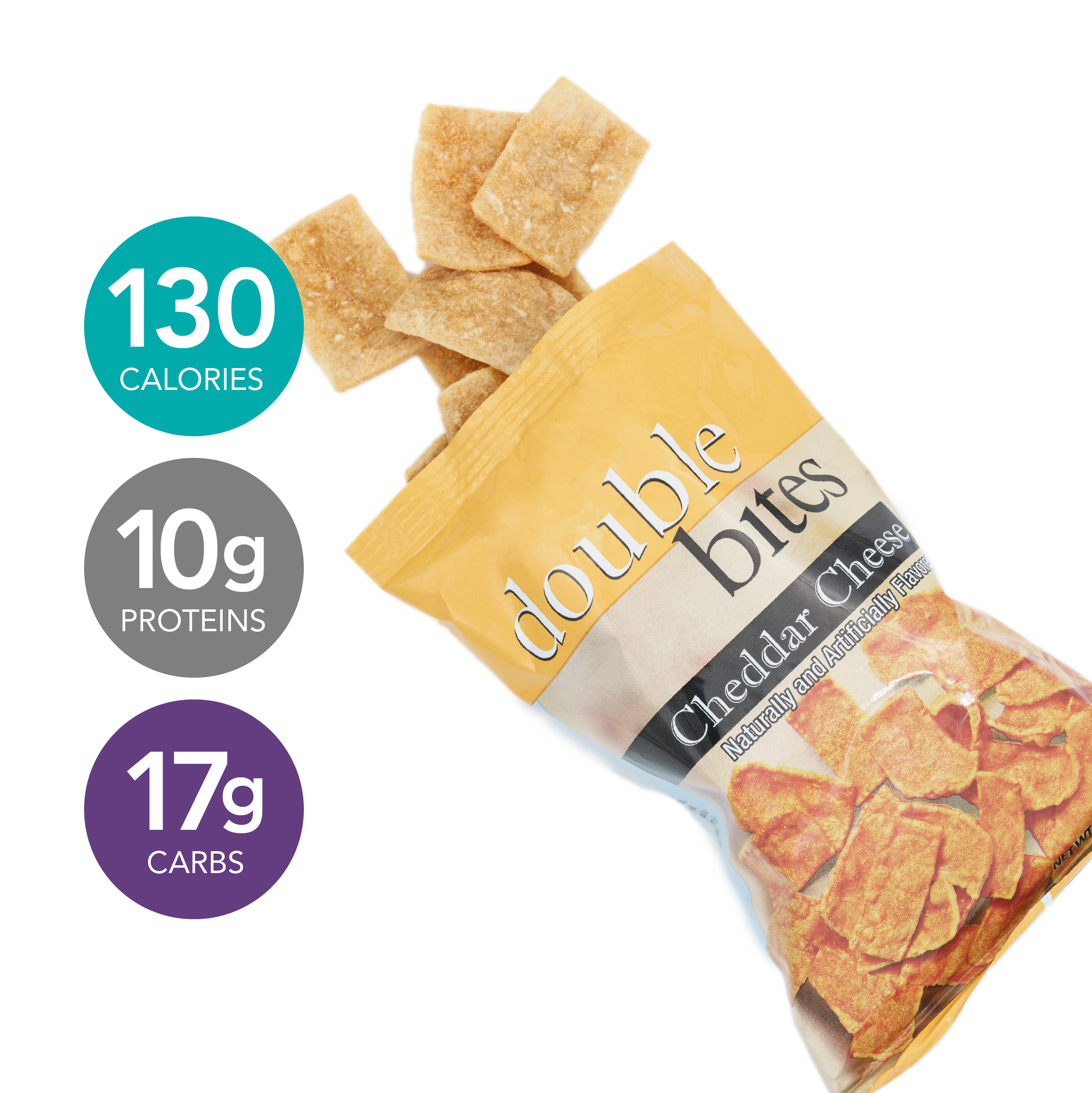 Double Bites Cheddar Cheese • Qvie