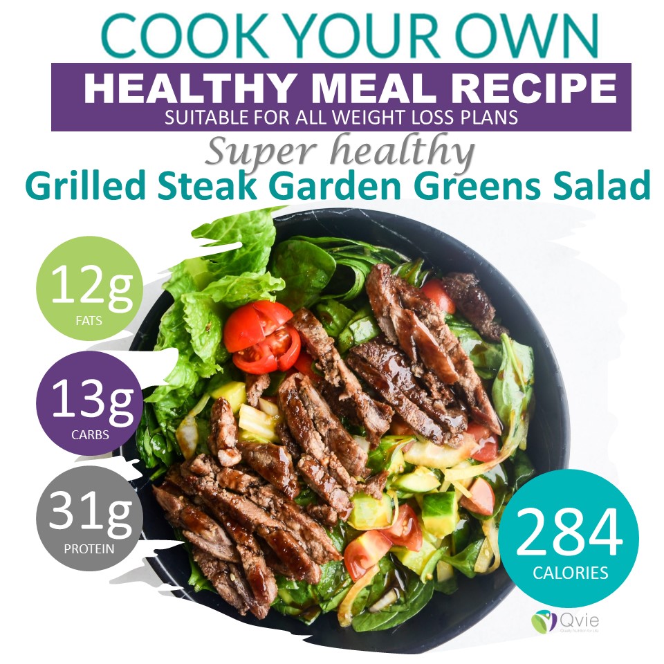 Grilled Steak Garden Greens Salad